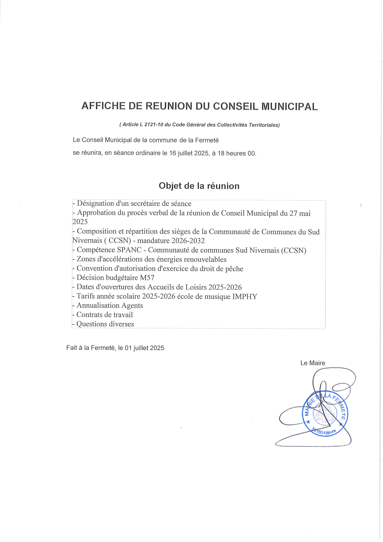 Conseil municipal